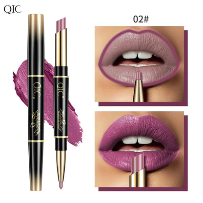 2 In 1 Matte Lipstick lip liner Long lasting waterproof Makeup for women Korean Cosmetics Beauty Make up female Good Vibrations