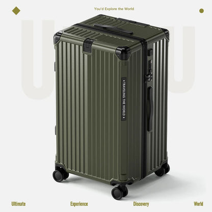 Hard Shell Carry-On Suitcase Rolling Travel Luggage with Spinner Wheels 20 24 26 28 30 Inch Large Capacity Durable Luggage Good Vibrations