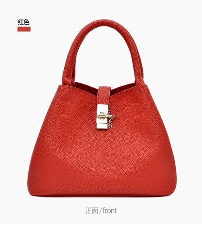 Woman shoulder bag Large capacity Handbag for Women Crossbody bag Lychee pattern PU Portable bucket bag ladies messenger bags Good Vibrations