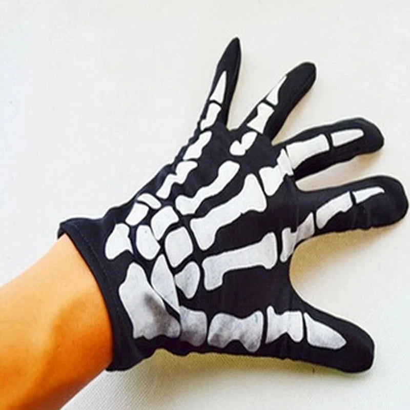 Halloween Gloves Black White Makeup Props Halloween Supplies Naturalness Skull Ghost Claw Gloves Festival Products 2024 Good Vibrations