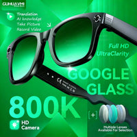 New AI Smart Glasses 800W Pixel Camera Bluetooth HD Call Voice Assistant Stereo Music Player Translate 6K Photochromic Glasses Good Vibrations