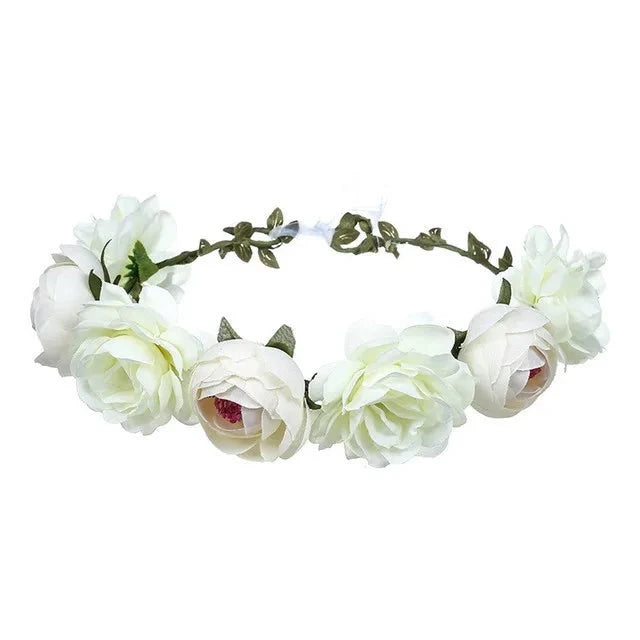 Bride bridesmaid Wreath Crown Festival Headband Good Vibrations
