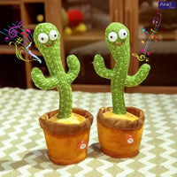 Talking Cactus Toy with LED 120 English Songs Singing Musical Toys Repeat What You Say Suitable for Babies and Toddlers Good Vibrations