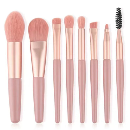 8Pcs Portable Makeup Brushes Set Cosmetic Powder Eye Shadow Foundation Blush Blending Concealer Beauty Make Up Tool Brushes Hot Good Vibrations