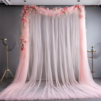 10/5/3/2/1M Wedding Tulle Backdrop Curtains,Sheer Backdrop Curtains,Birthday Party Baby Shower,Photography Backdrop Decor Good Vibrations