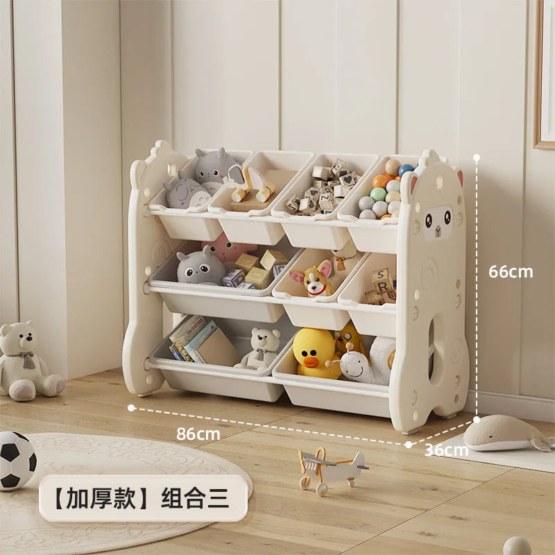 Children's toy storage  large capacity classification multi-layer storage rack baby locker Shelf organizer Children's bookshelve Good Vibrations