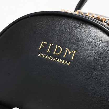 Backpack Purse For Women, Zipper Backpack With Pompom Decorate And Inner Porcket, Faux Leather Daypack Good Vibrations