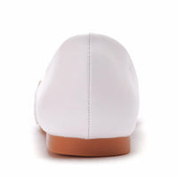 Plus size 35-43 elegant lace wedding dress shoes for women 2025 summer pointed toe flats low heels ladies white loafers Good Vibrations