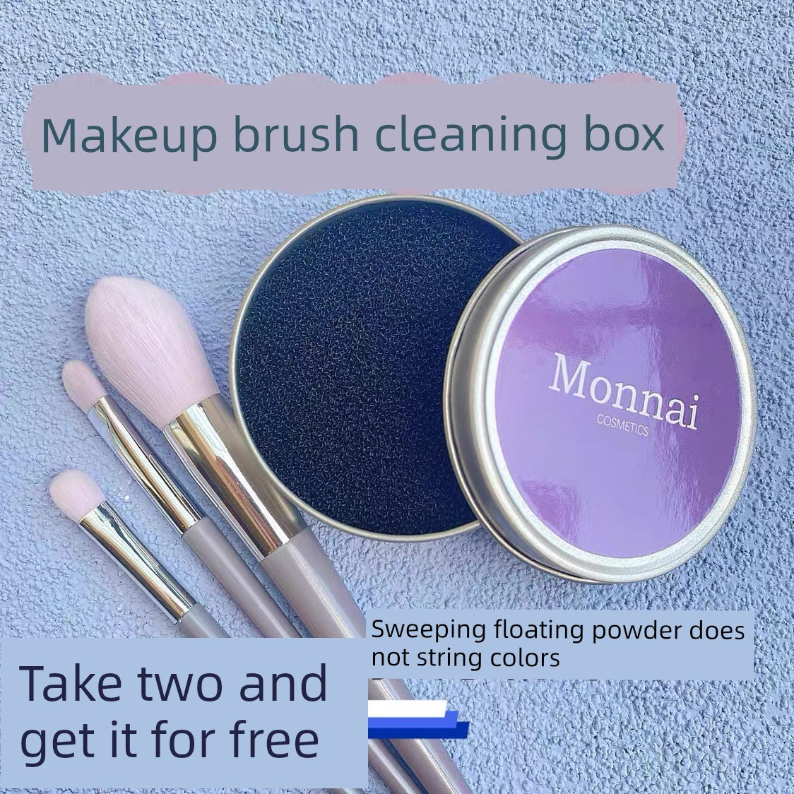 Makeup Brush Dry Cleaning Box Sponge Eye Shadow Brush Cleaning Box Brush Cleaning Appliance Cleaning Tool Washing Box Anti-String Color Good Vibrations
