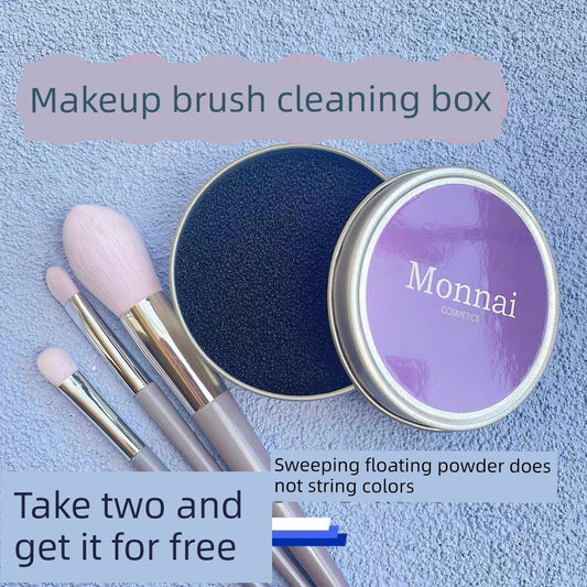 Makeup Brush Dry Cleaning Box Sponge Eye Shadow Brush Cleaning Box Brush Cleaning Appliance Cleaning Tool Washing Box Anti-String Color Good Vibrations