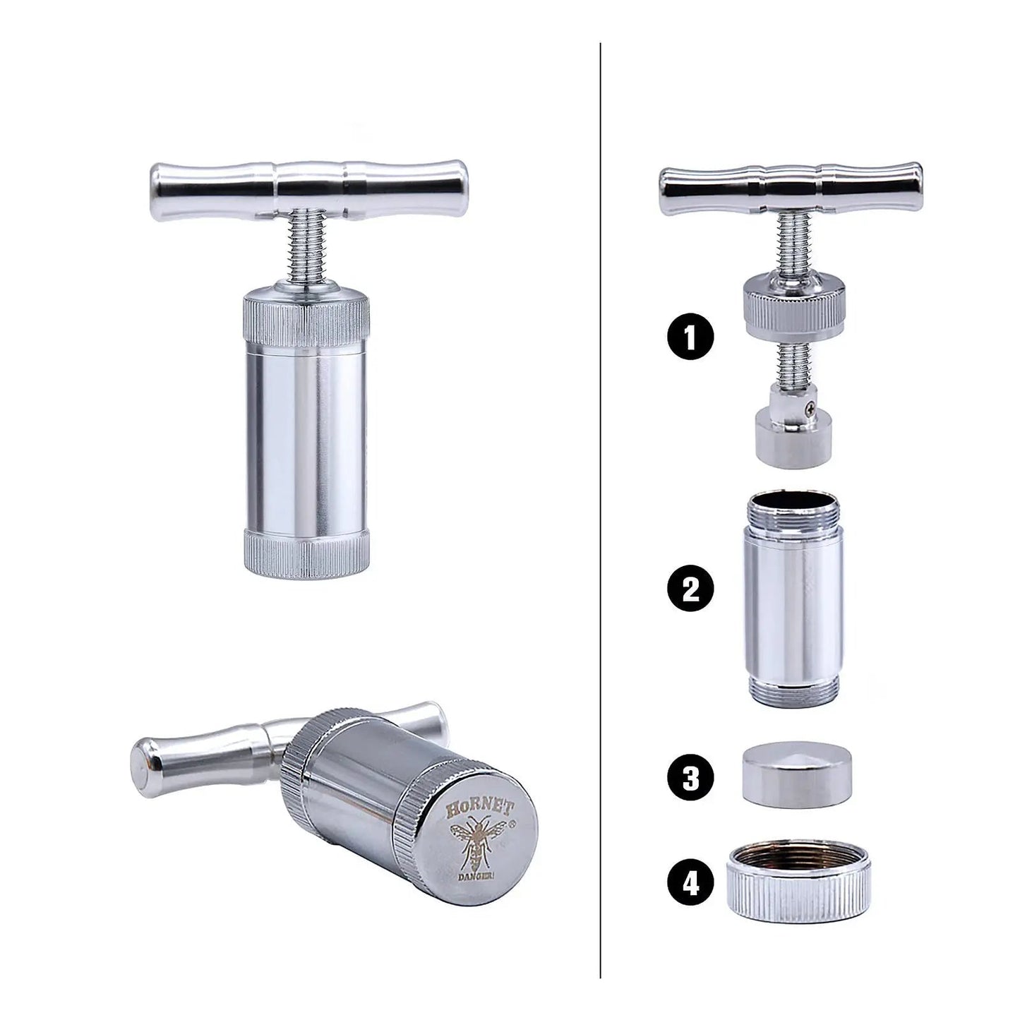 T-shaped Tobacco Herb Press Tobacco Pressing Machine Multi-function Aluminum Alloy Herb Grinder Crusher Cigarette Accessories Good Vibrations Adult Super Store