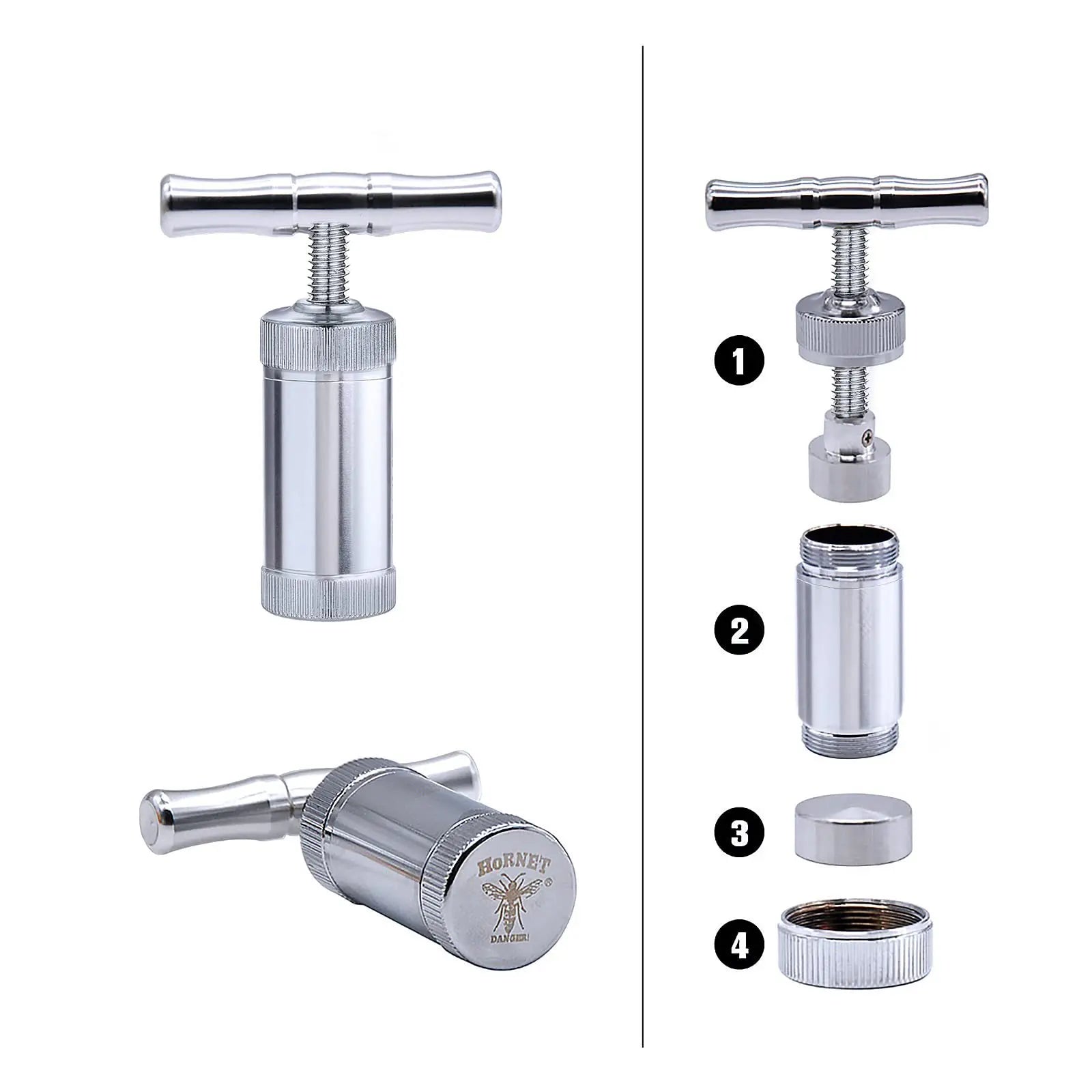 T-shaped Tobacco Herb Press Tobacco Pressing Machine Multi-function Aluminum Alloy Herb Grinder Crusher Cigarette Accessories Good Vibrations Adult Super Store