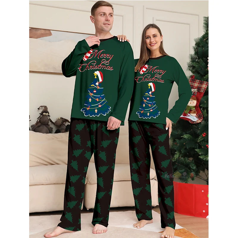 2025 Family Matching Christmas Pajamas Adult Kids Baby Xmas Outfits Mother And Daughter Father Son Family Look Pyjamas Clothes Good Vibrations