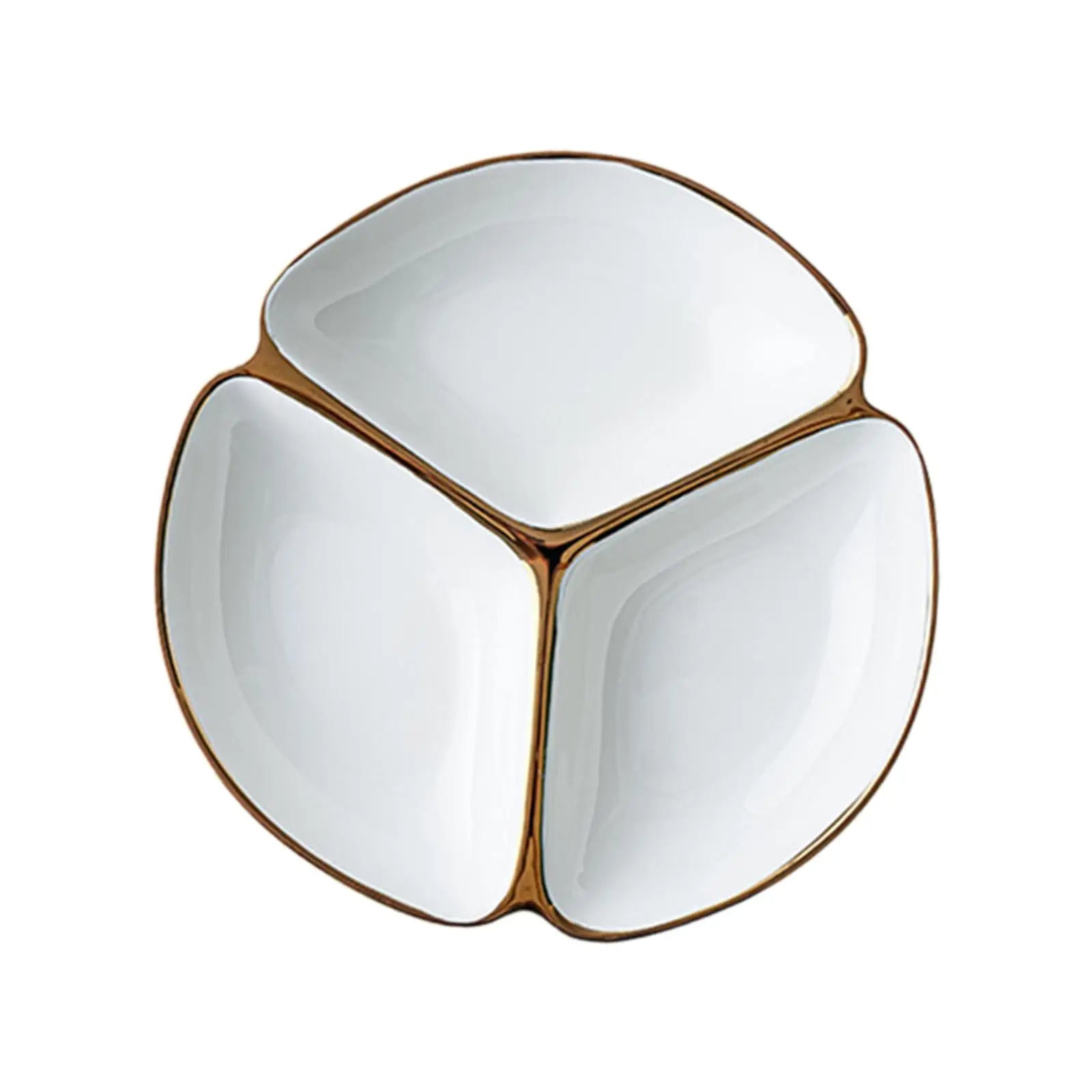 Divided Plate Portion Control Three-grid Dinner Plate for Lunch Adult Dinner Good Vibrations