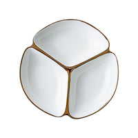 Divided Plate Portion Control Three-grid Dinner Plate for Lunch Adult Dinner Good Vibrations