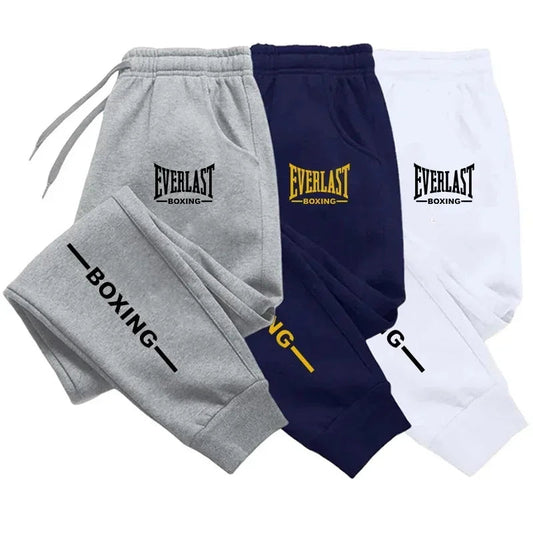 2025 Autumn EVERLAST Printed Jogging Pants Men's Tracksuit Pants for Men Sweatpants Jogger Men Brushed Gym Women Winter Trousers Good Vibrations