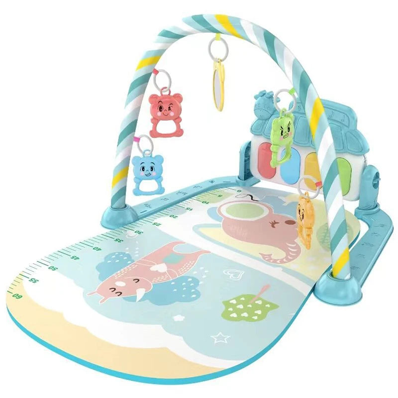 Baby fitness stand toy, newborn baby music, pedal piano, crawling mat, baby toy Good Vibrations