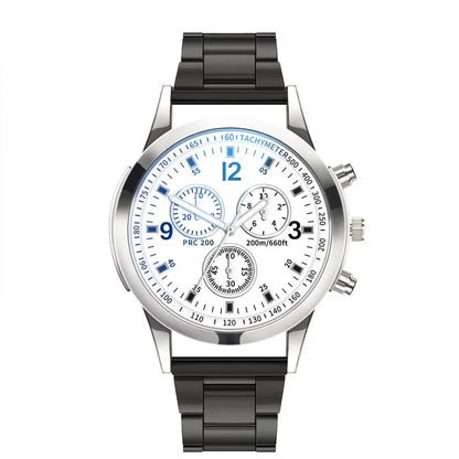 New Men Watches Luxury Band Round Watch Fashion Blu-ray Roman Watch for Man Relojes Para Hombre שעון ספורט Часы Мужские Наручные Good Vibrations