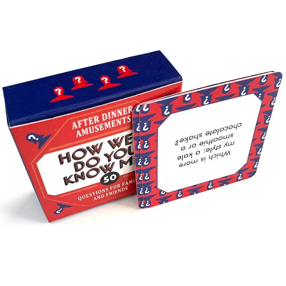 mini box game - How Well Do You Know Me? card game for family and friends entertainment