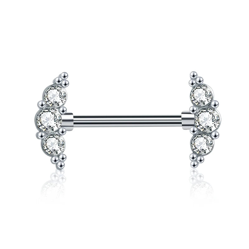 1 Pair Heart Barbell Nipple Ring Piercing Helix Piercing Sexy Nipple Jewelry High Quality Zircon Nipple Rings For Women Oreja Good Vibrations