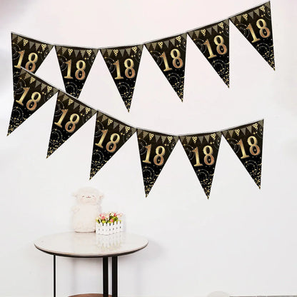 16th 60th 50 Year Happy Birthday Party Decoration Banners Supplies Good Vibrations