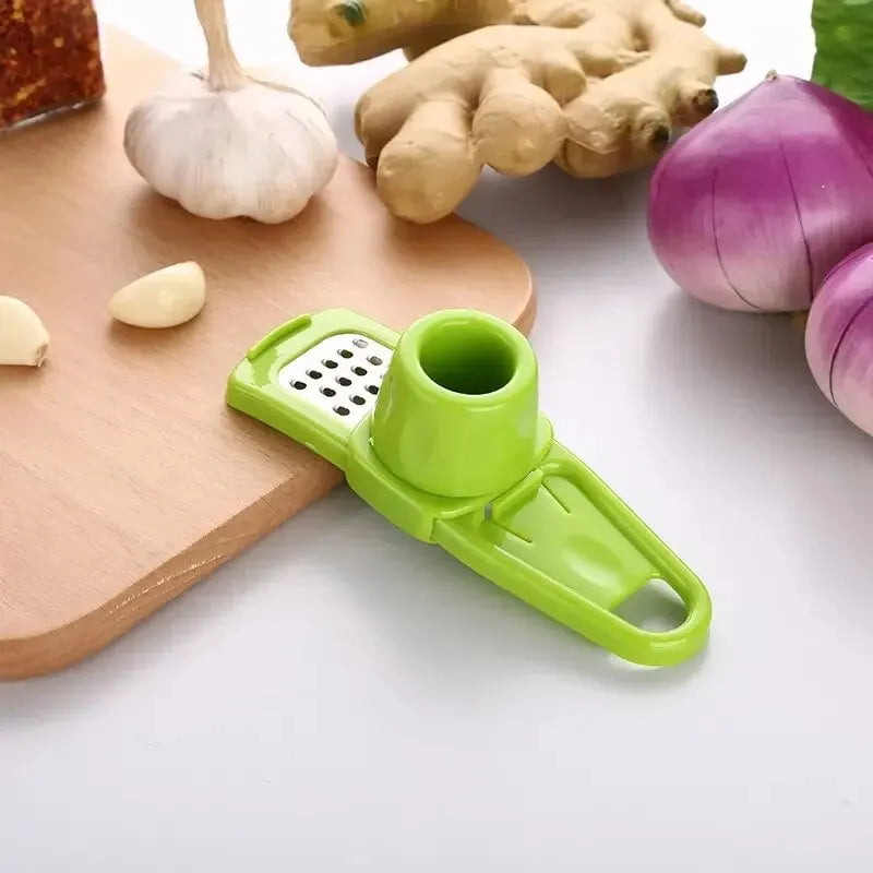 1 Pack Mini Garlic Grinder Creative Garlic Press Kitchen Garlic Mash Manual Garlic Mashing Green Kitchen Gadgets Good Vibrations