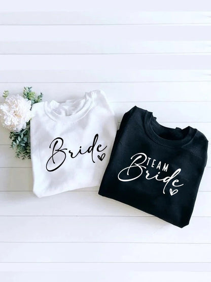 Bride & Team Bride Bridesmaid Sweatshirt Bridesmaid Proposal Maid of Honor Engagement Pullover Bride Sweater Bridesmaid Gifts Good Vibrations