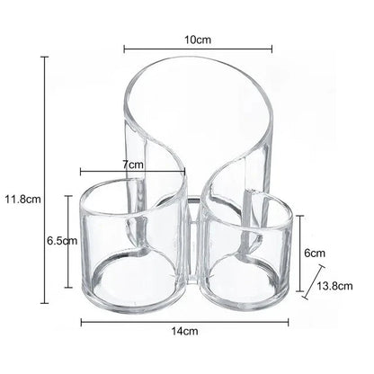 Transparent lipstick Cosmetic Makeup Acrylic Makeup Brush Tool Storage Box Case Make-up Brush Holder Table Organizer Makeup Tool Good Vibrations