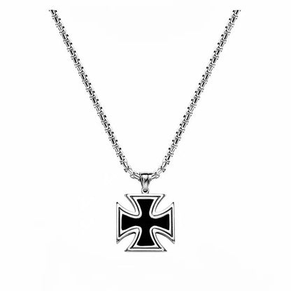 Popular black cross necklace, versatile, bold, and trendy for both men and women. Good Vibrations