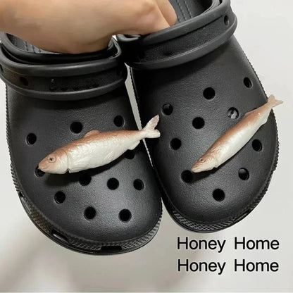 Funny Fish Shoe Charms for Crocs High Quality Shoes Accessories DIY Shoes Decoration Garden Shoes Decor Gifts Lovely Good Vibrations