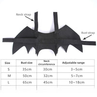 Halloween Cat Costumes Pet Clothes Black Bat Wings Harness Costume Cute Pet Bat Chest Strap for Cat Dog Halloween Party Cosplay Good Vibrations
