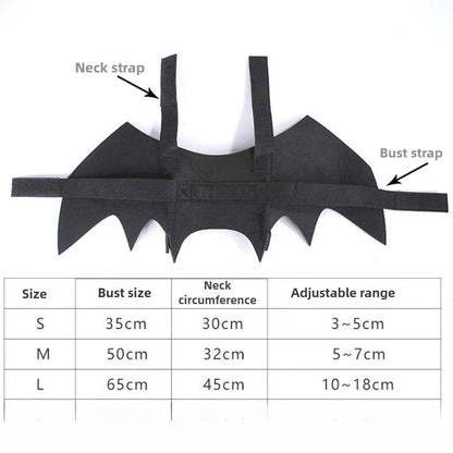Halloween Cat Costumes Pet Clothes Black Bat Wings Harness Costume Cute Pet Bat Chest Strap for Cat Dog Halloween Party Cosplay Good Vibrations