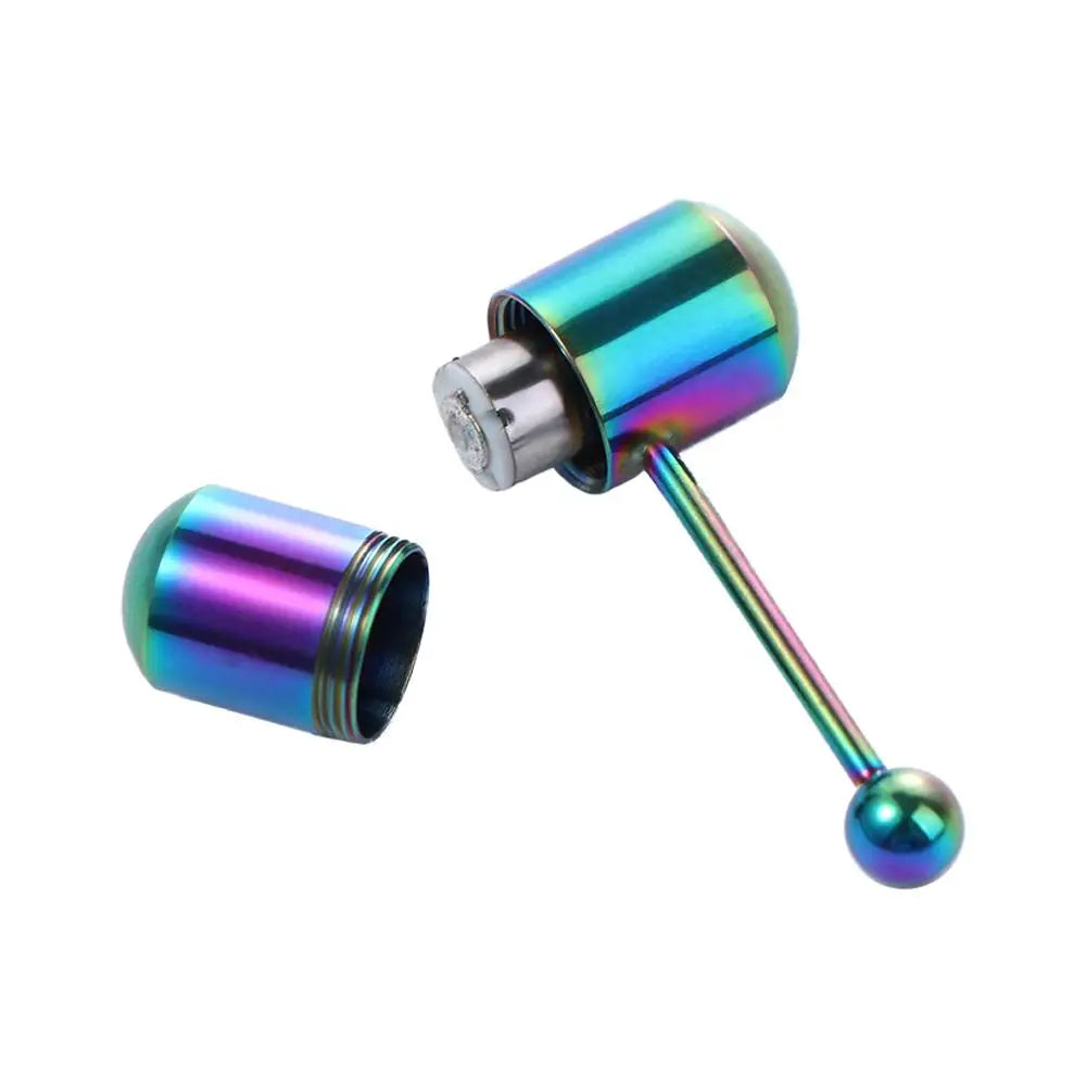 Women Vibrating Barbell Vibration Tongue Stud Stainless Steel Vibrating Tongue Nail Piercing Jewelry Body Jewelry Tongue Ring Good Vibrations