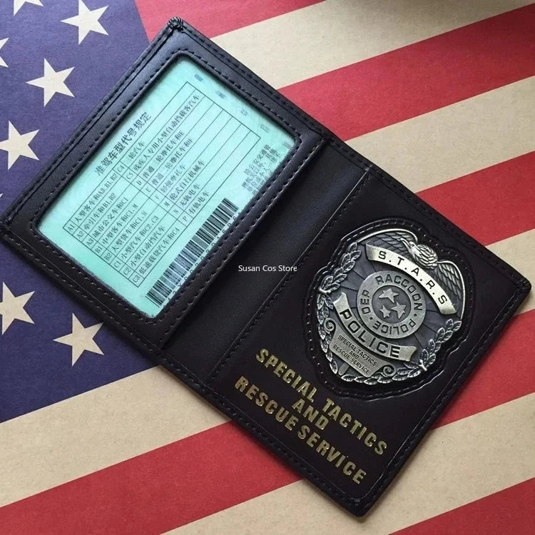 Game Leon Scott Kennedy Metal badge wallet RE4 Ada wong Chris Redfield Rebecca  Customized game wallet Cosplay accessories Good Vibrations