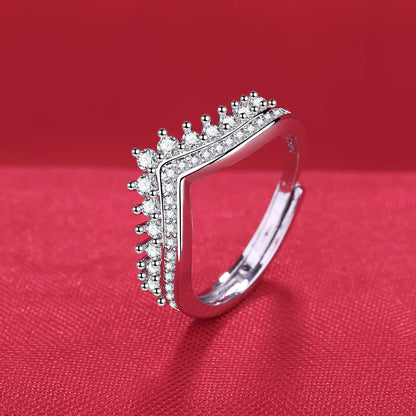 925 Sterling Silver Ring Hot AAA Zircon adjustable Size Engagement Rings For Women Wedding Ring Party Fashion Nice Jewelry Gift Good Vibrations