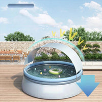 Outdoor Inflatable Swimming Pool Durable 3-layer Reinforced PVC 1200 Gallon Capacity, Can Accommodate Up To 3 People Good Vibrations