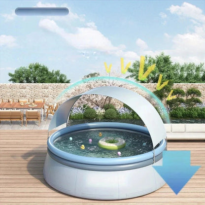 Outdoor Inflatable Swimming Pool Durable 3-layer Reinforced PVC 1200 Gallon Capacity, Can Accommodate Up To 3 People Good Vibrations