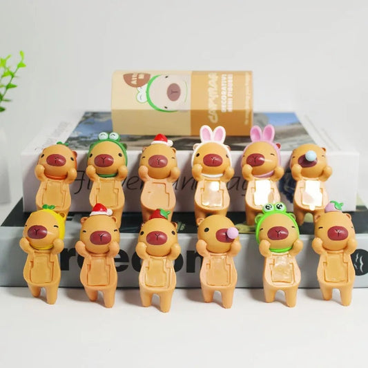New Sonny Ange small capybara animal blind box Capybara Papa doll hand-made doll ornaments car navigation screen decoration Good Vibrations