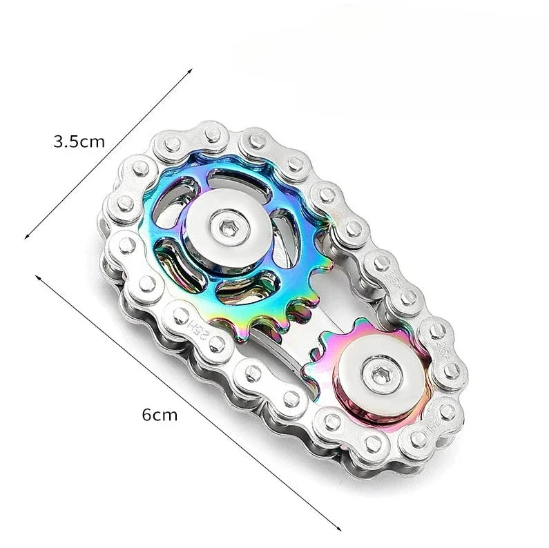 Metal Fidget Spinner Office Desk Toy Stress Relief Gears Hand Spinner for Adults desk decoration home decor Relieve stress relax Good Vibrations