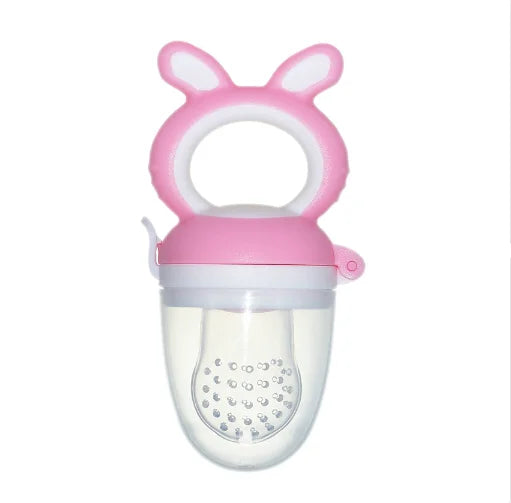 Infant Baby Food Fruit & Vegetable Feeder with Medium Mesh Bag Food Grade Liquid Silicone Yummy Nourishment Feeding Good Vibrations