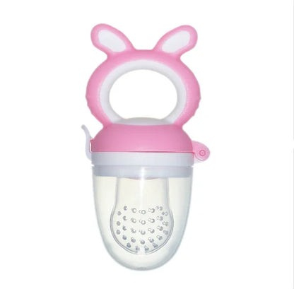 Infant Baby Food Fruit & Vegetable Feeder with Medium Mesh Bag Food Grade Liquid Silicone Yummy Nourishment Feeding Good Vibrations