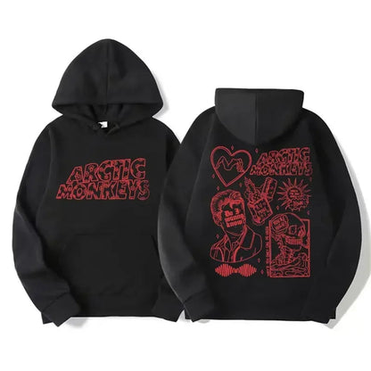 Retro Rock Arctic Monkeys Music Album Graphic Hoodies Men Vintage Oversized Y2k Hip Hop Hoodie Punk Sweatshirt Tour Plus size Good Vibrations
