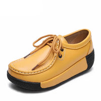 BEYARNENew Winter Shoes Genuine Leather Womens Flat Platform Shoes Casual Womens Loafers Plush Womens Slip-on Sneakers for Women Good Vibrations