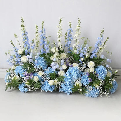 2m Rose Delphinium Flower Row Wedding Artificial Table Floral Commercial Plaza Partition Hotel Scene Layout Floor Flowers Decor Good Vibrations