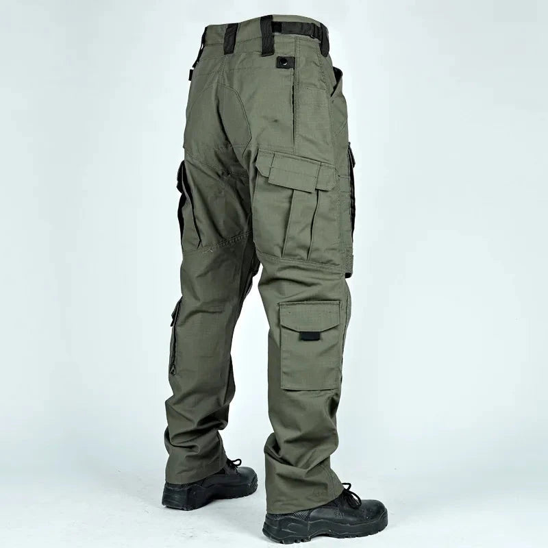 Tactical Pants Men Multi-Pocket Outdoor Cargo Pants Military Combat Trousers Men's Wear-Resistant Hiking Work Trousers Male Good Vibrations