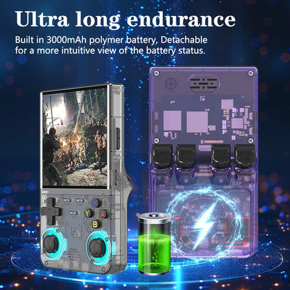 2025 R36 Ultra Open Source R36S Video Game Console Linux System 4.0 Inch IPS Screen  Portable Pocket Video Player 64G best Games Good Vibrations