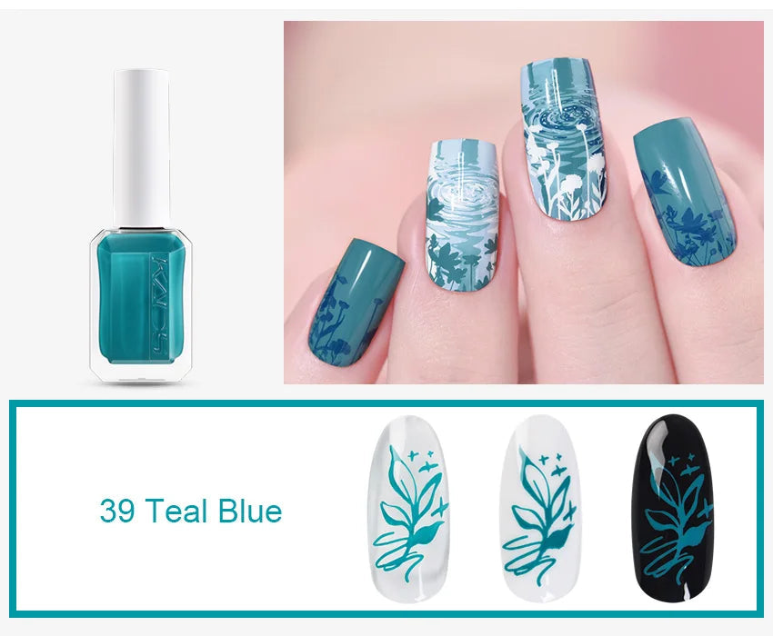 11ml 24 Colors Nail Stamping Polish Gold Silver Nails Art Varnish for Stamping Plate DIY Nail Printing Polish Nail Art Tools Good Vibrations