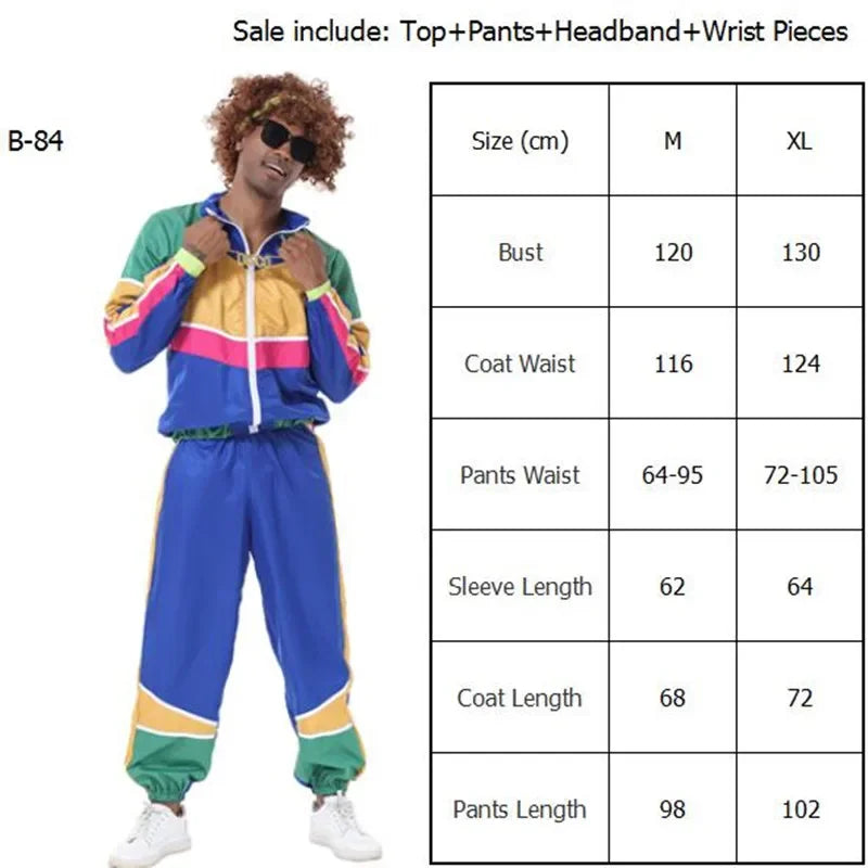 Couples Hippie Costumes for Women Male Vintage 70s 80s Rock Disco Cosplay Outfits Carnival Halloween Party Fantasia Dress Up Good Vibrations