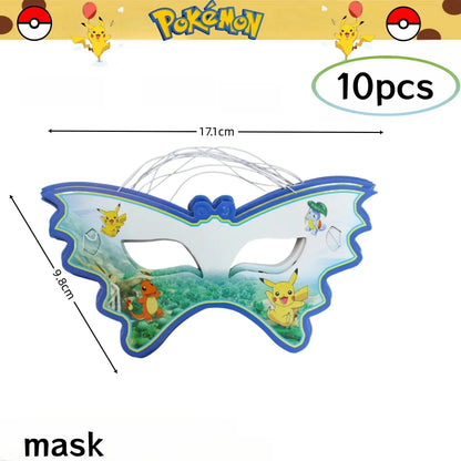 Pokemon Birthday Party Decorations Pikachu DIY Sticker Tableware Plate Tablecloth Baby Shower Kids Favors Gifts Party Supplies Good Vibrations