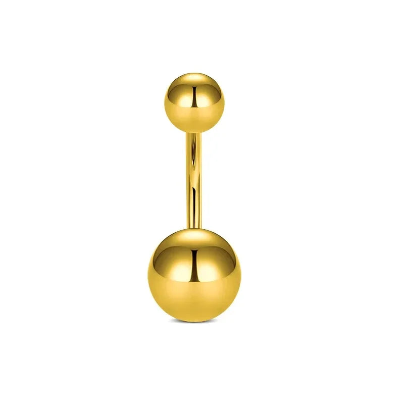 1Pc Gold Color Stainless Steel Belly Ring, Flower Heart Shaped CZ Crystal Navel Belly Button Rings Butterfly Navel Piercings 14G Good Vibrations Adult Super Store